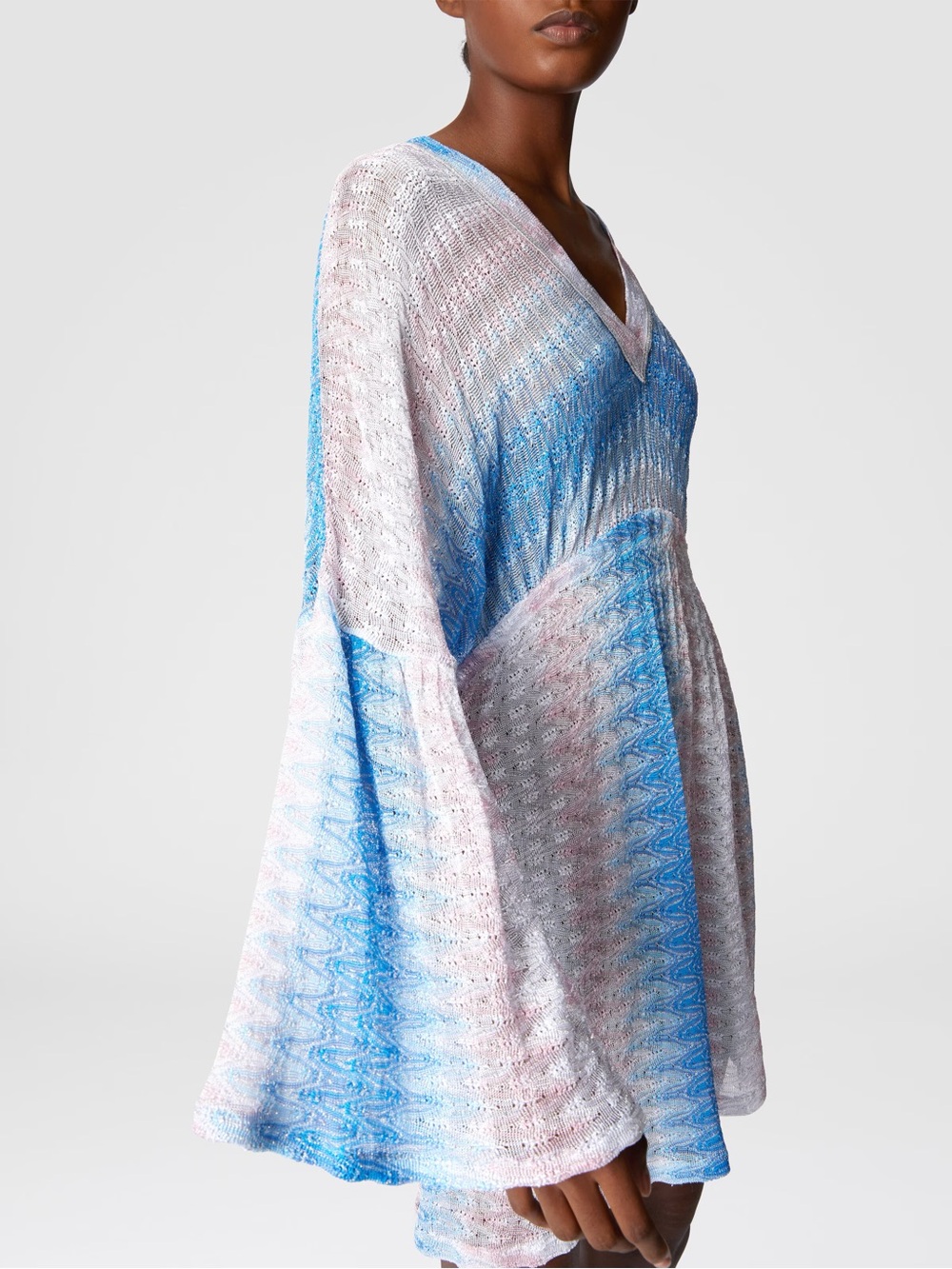 Missoni zig zag pink and blue ombré beach cover up dress